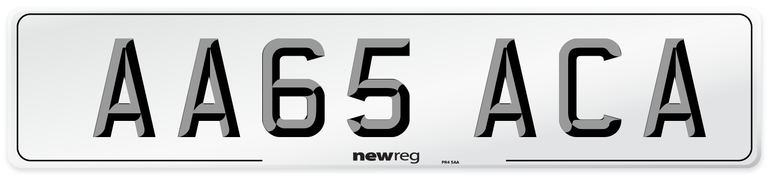 AA65 ACA Number Plate from New Reg